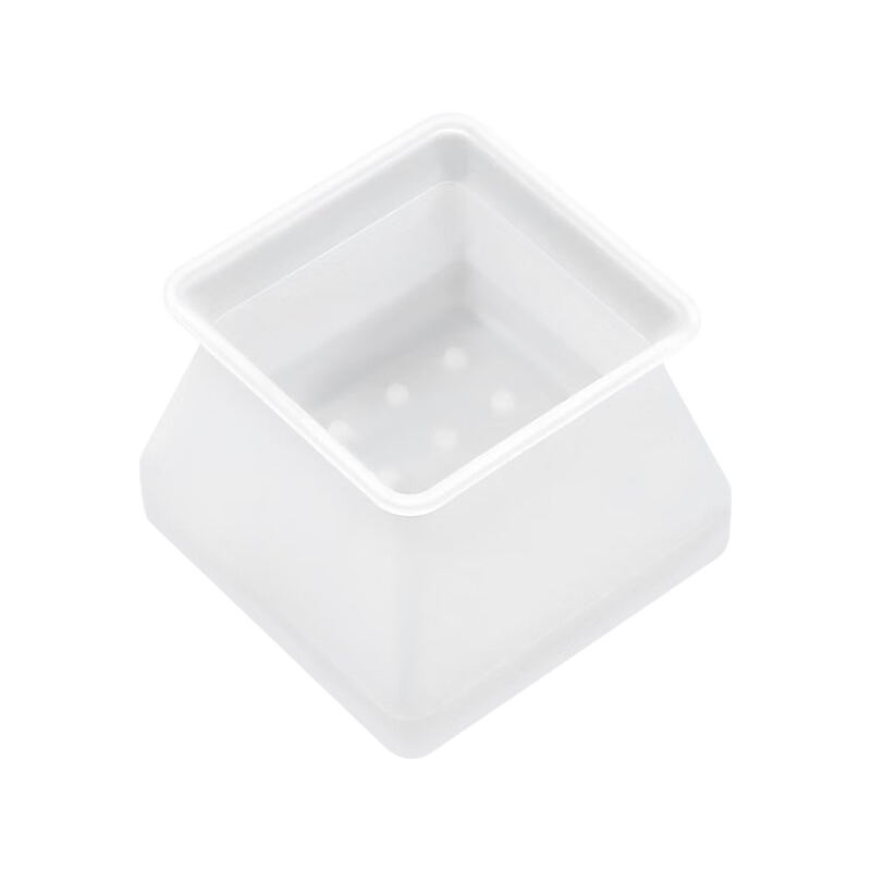 Hujia Silicone Table And Chair Leg Pads, Chair Leg Protectors, Stool Foot Pads, Wear-Resistant, Quiet, Non-Slip, Square, White, for Home Use