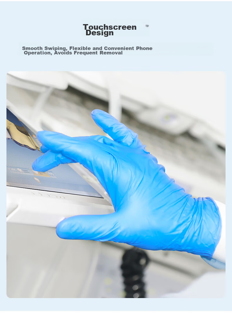 Inco Medical Disposable Gloves Medical Examination Gloves Thickened Durable Blue Size M 100pcs/Box 6