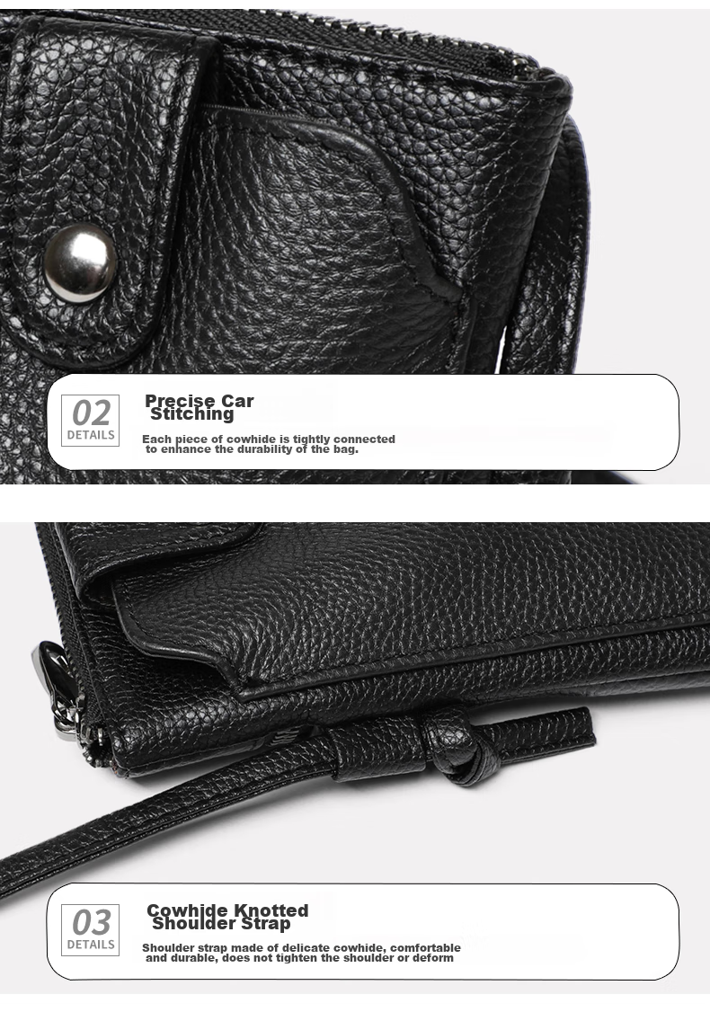 Viney Leather Handbag, Women's Bag, Niche Phone Purse, Stylish Shoulder Crossbody Bag, Practical Birthday And Mother's Day Gift for Mom 19
