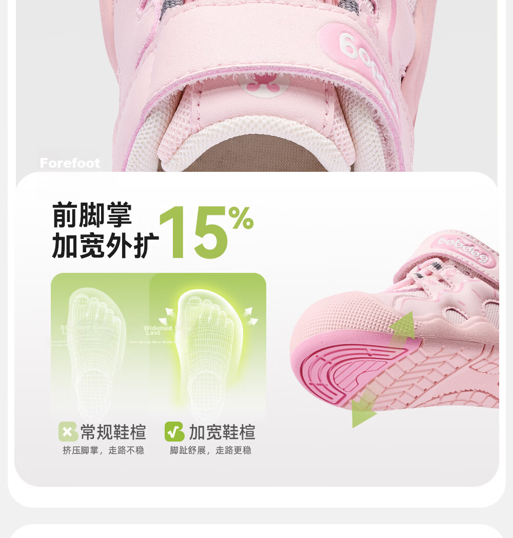 BOBDOG Toddler Baby Walking Sandals 26 Summer New Boys and Girls Baby Functional Sandals White/Pink 24 12
