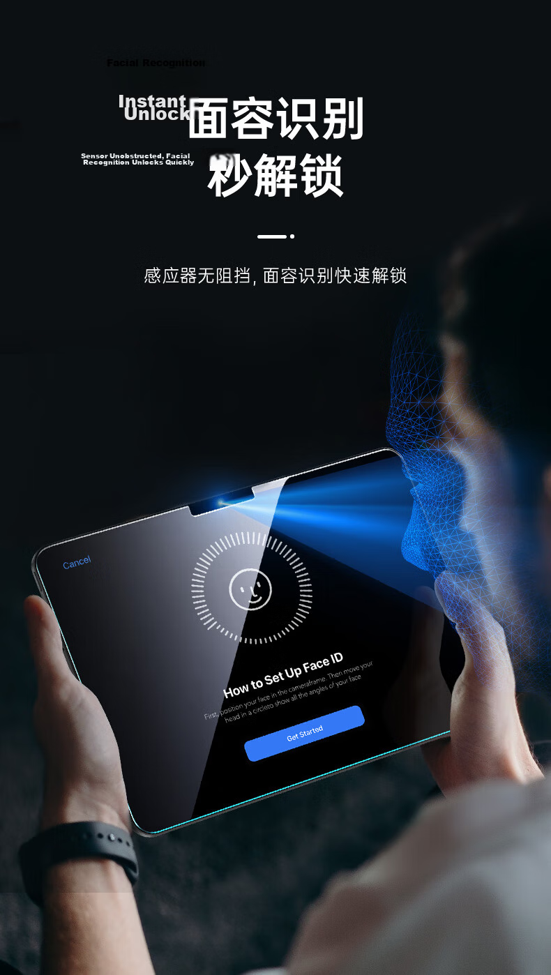 ESR Tempered Glass Screen Protector for iPad Pro 11-inch 2024/2025 M5/M4 Chip, HD Full-Screen Anti-Fingerprint, Drop-Resistant Tablet Film with Easy Installation Box 12