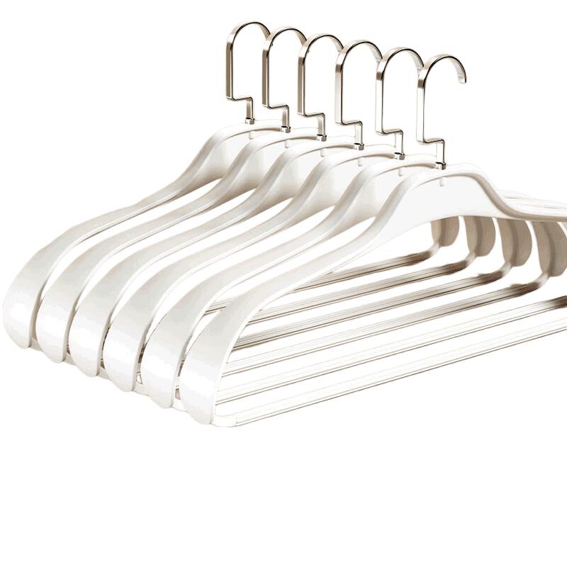HOUYA 45cm Wide Shoulder Hangers 5-Pack Household Wide Shoulder Extended Non-Marking Coat Hangers for Adult Clothes and Down Jackets