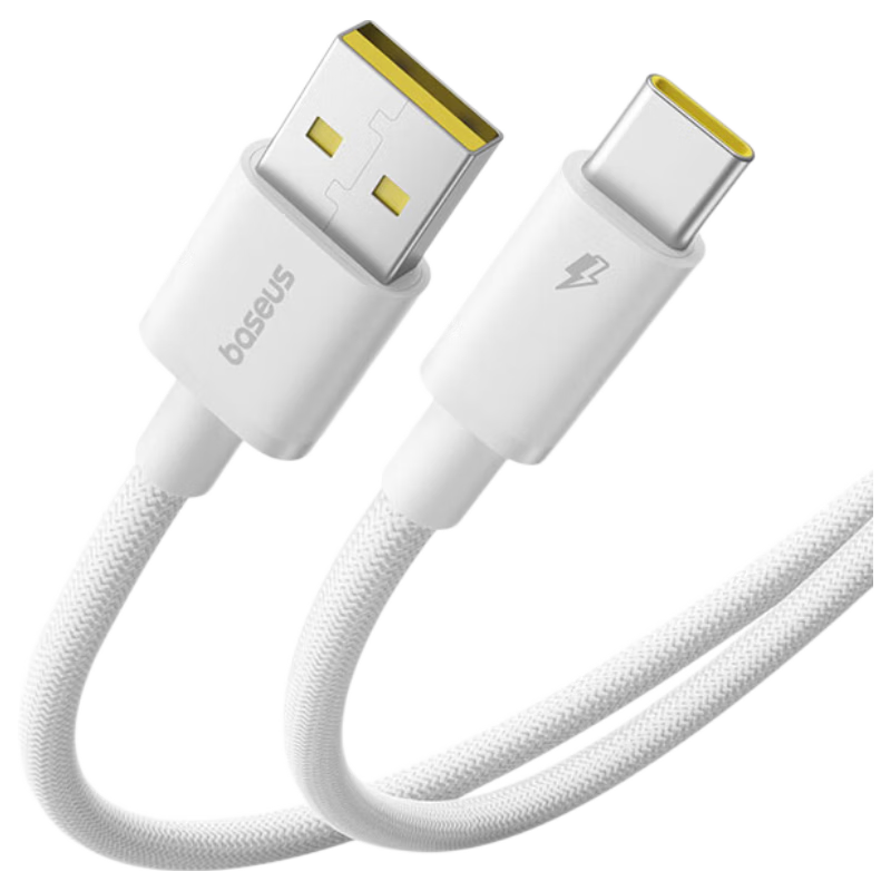 Baseus Apple Charging Cable Type-C USB-C CarPlay Data Cable for iPhone 17/16e/15 Pro Max Full Series Fast Charging 2m Braided White