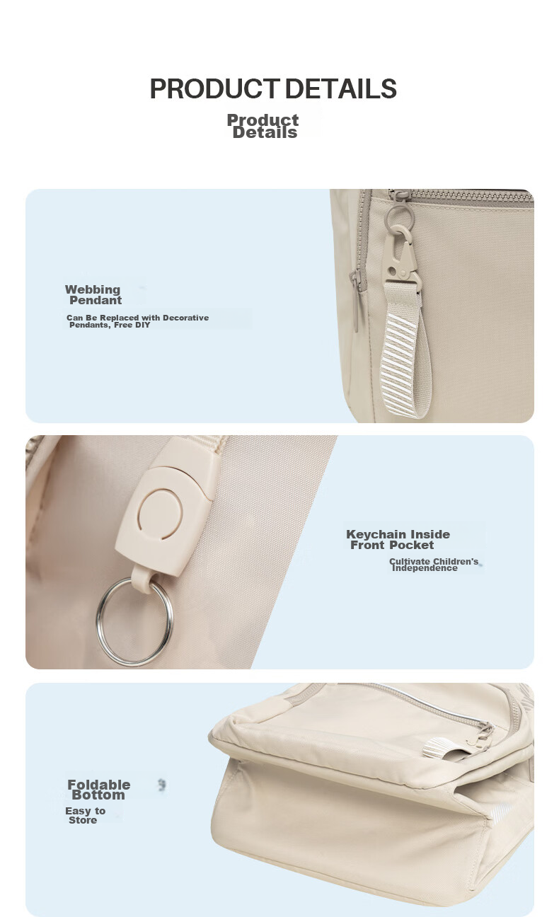 Gmt for Kids Middle and High School Student Lightweight Large Capacity Backpack Almond White 2026 8