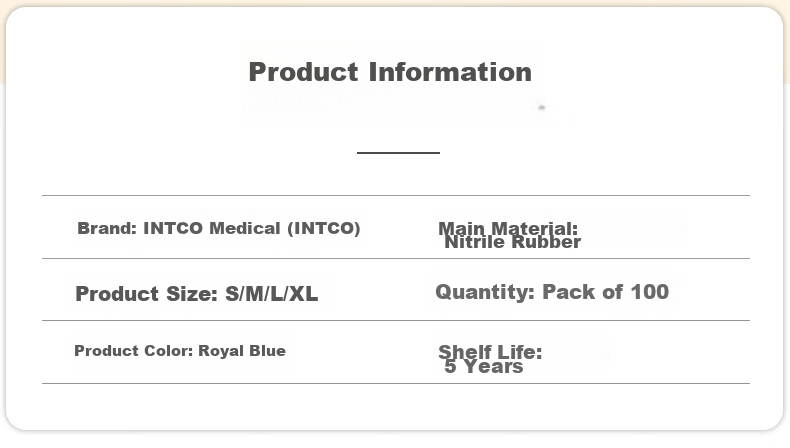 INTCO Disposable Food-Grade Nitrile Gloves Oil-Resistant Stain-Resistant Household Dishwashing Blue Size M 2