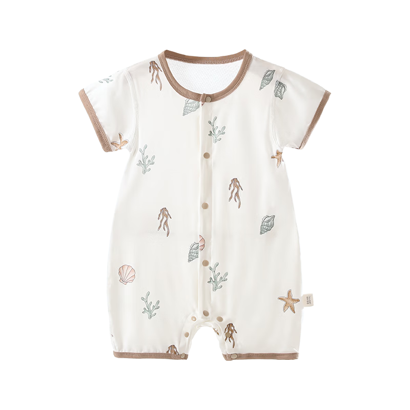 Baby Face Newborn Romper Crawling Suit Spring Summer A-Class Pure Cotton Full Moon Baby Pajamas Size 66