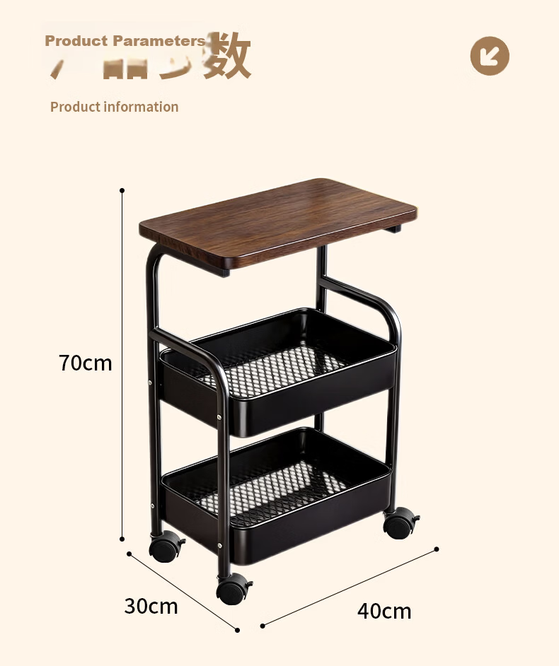 Xiaomo Mobile Tea Table Cart Sofa Side Table Bedside Storage Rack High Tea Table Living Room Snack Bedside Cabinet 14