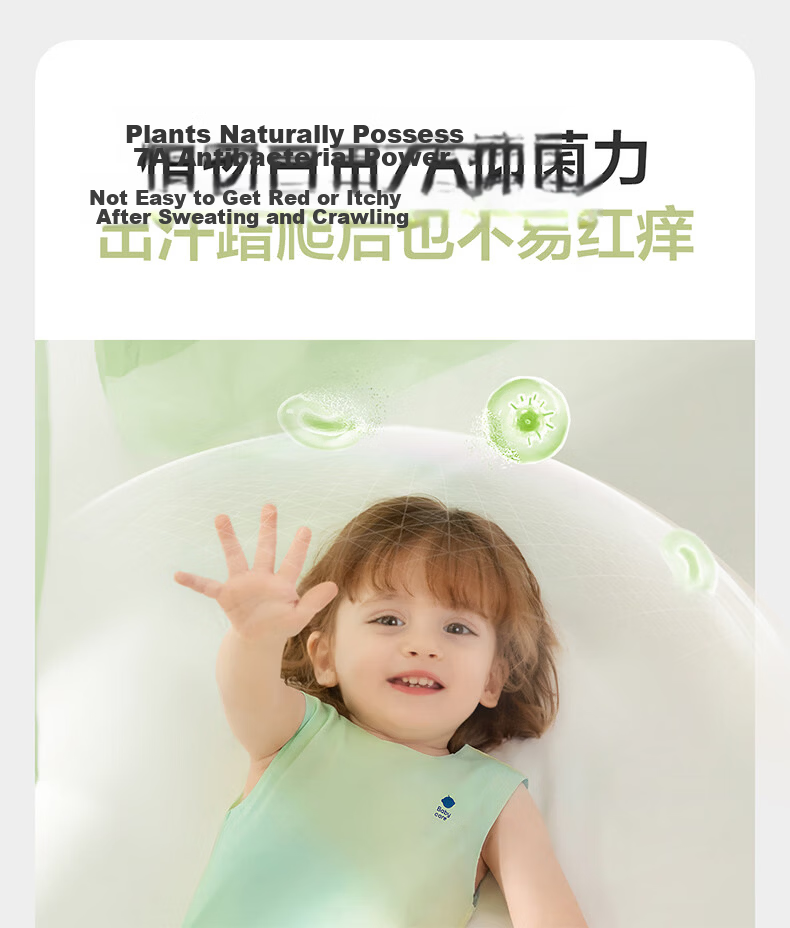 Babycare Natural Cooling Adjustable Triangle Romper Baby Bodysuit Moisture-Wicking Quick-Dry Jumpsuit Ice Grape 80 12