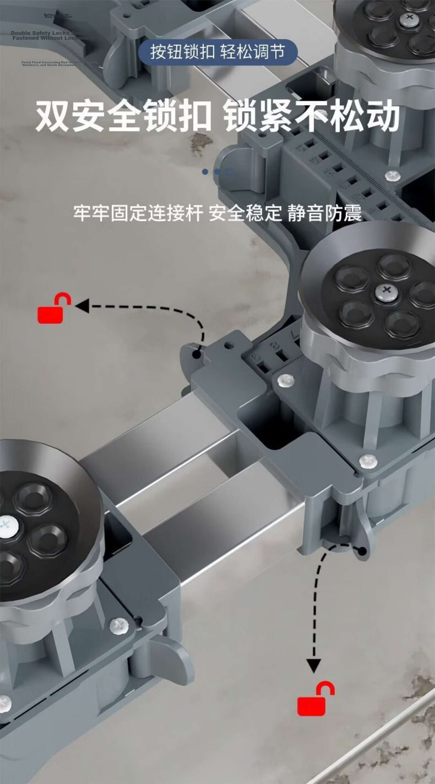 Jiajieshi Washing Machine Base Anti-Vibration Fixed Bracket Movable Non-Slip Foot Pads Universal Height Riser for Air Conditioner Refrigerator 10