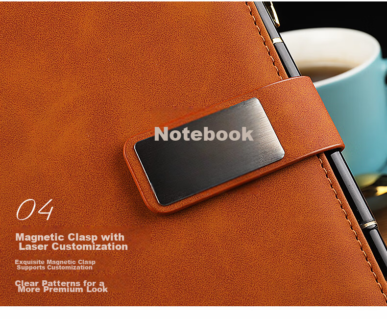 A5 Thickened 280-Page Vintage Leather Notebook Business Journal Work Diary Meeting Notes Office Stationery Customizable 14