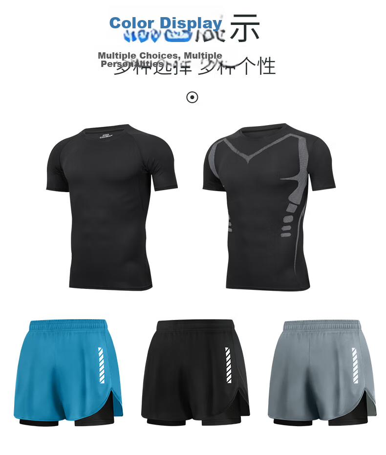 BURUITE Men's Two-Piece Swimsuit Set Plus Size Anti-Embarrassment Swim Trunks Professional Swimming Gear Hot Spring Men's Swimwear 5