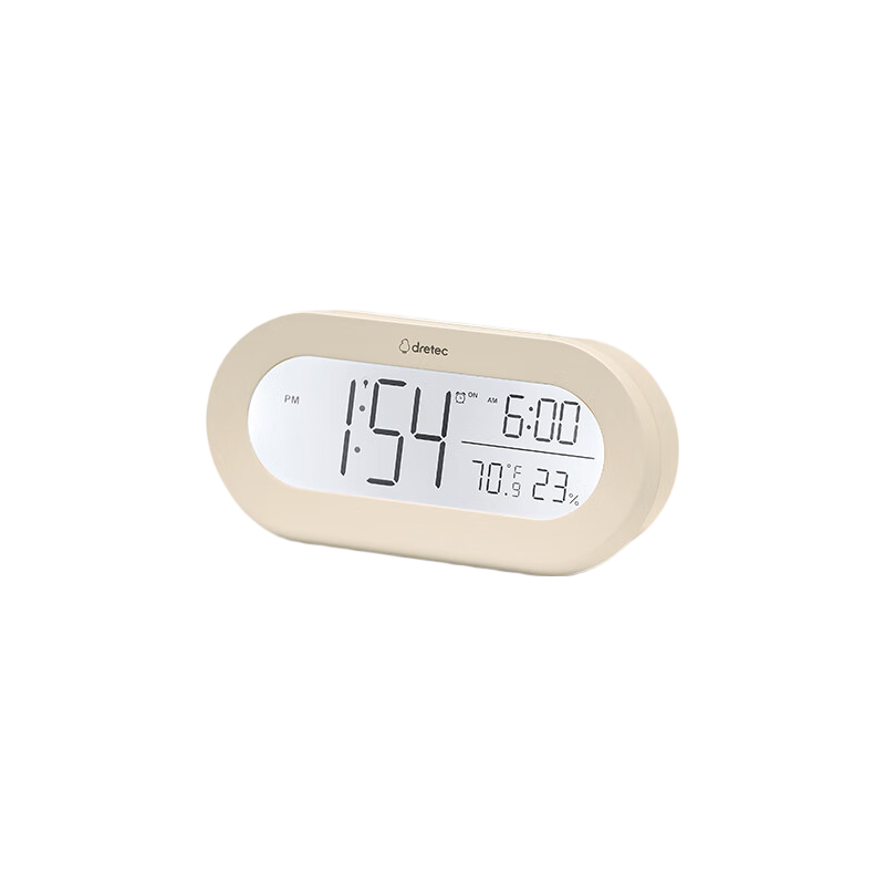 Dretec Japanese Hygrometer, Electronic Clock, Smart Alarm Clock, Student Clock, Backlit Display, Desktop And Bedside Clock, Thermometer, Indoor Home Use, Essential for Back-To Seaso