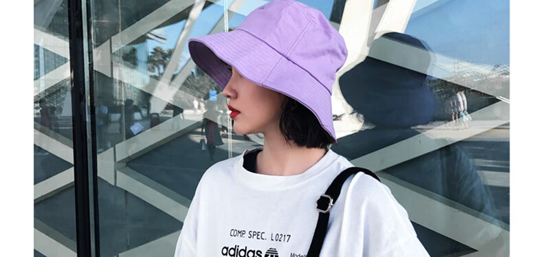 XUEXIMAN Solid Color Fisherman Hat Women Korean Style Versatile Japanese Sun Protection Sunshade Bucket Hat Slim Face Bare Face Hat 14