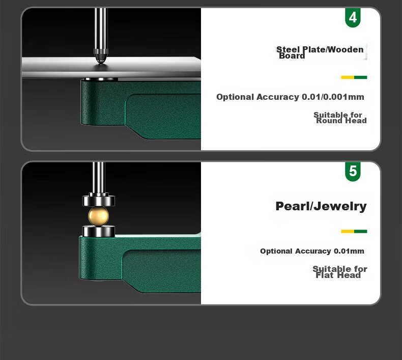 Shengda Digital Thickness Gauge High-Precision Thickness Meter Wall Thickness Measurement Micrometer Sharp Tip 0-12.7mm 8