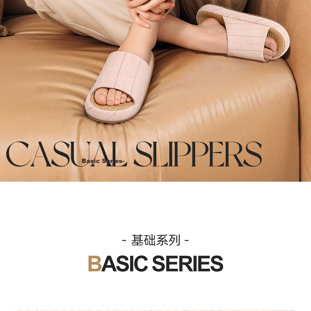 Lidani Thick Sole Linen Slippers with Beef Tendon Sole Indoor Home Wool Slippers 2026 New Rock Gray 42-43 2