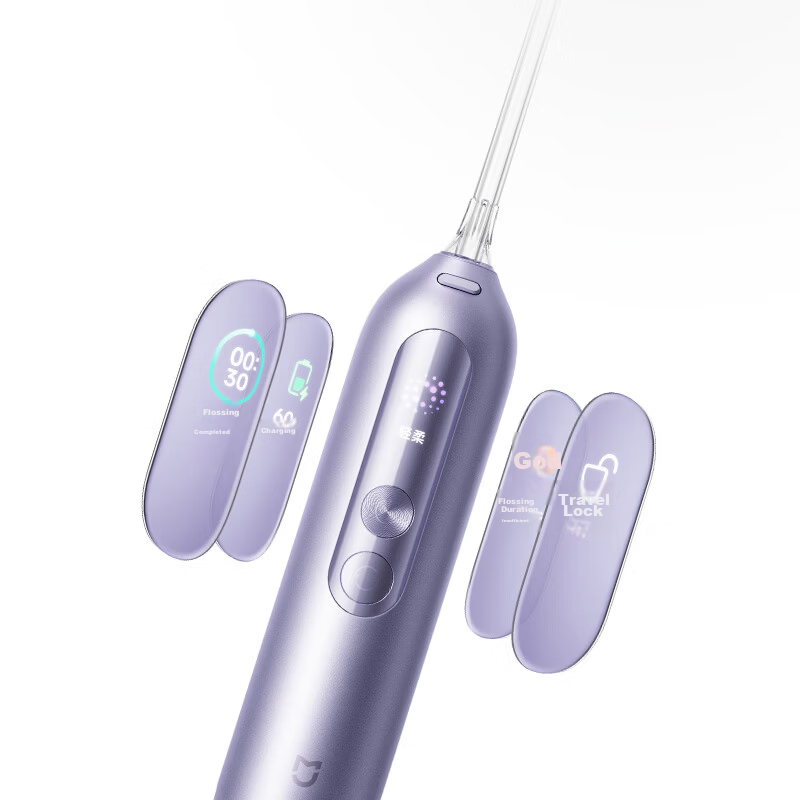 Mijia [Qixi Gift] Smart Water Flosser Pro with Futuristic Twilight Smart Large Color Screen, Dual-Module Water Tank, Dual-Use Device, Umbrella Water Flow for Better Gum Care 5