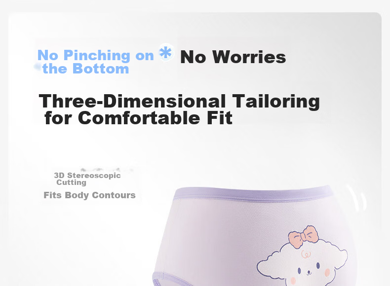 Niduoxiong Children's Underwear, Pure Cotton, Girls' Triangle Panties, Baby Girl Shorts, Toddler And Young Girl Shorts, No Wedgie 12