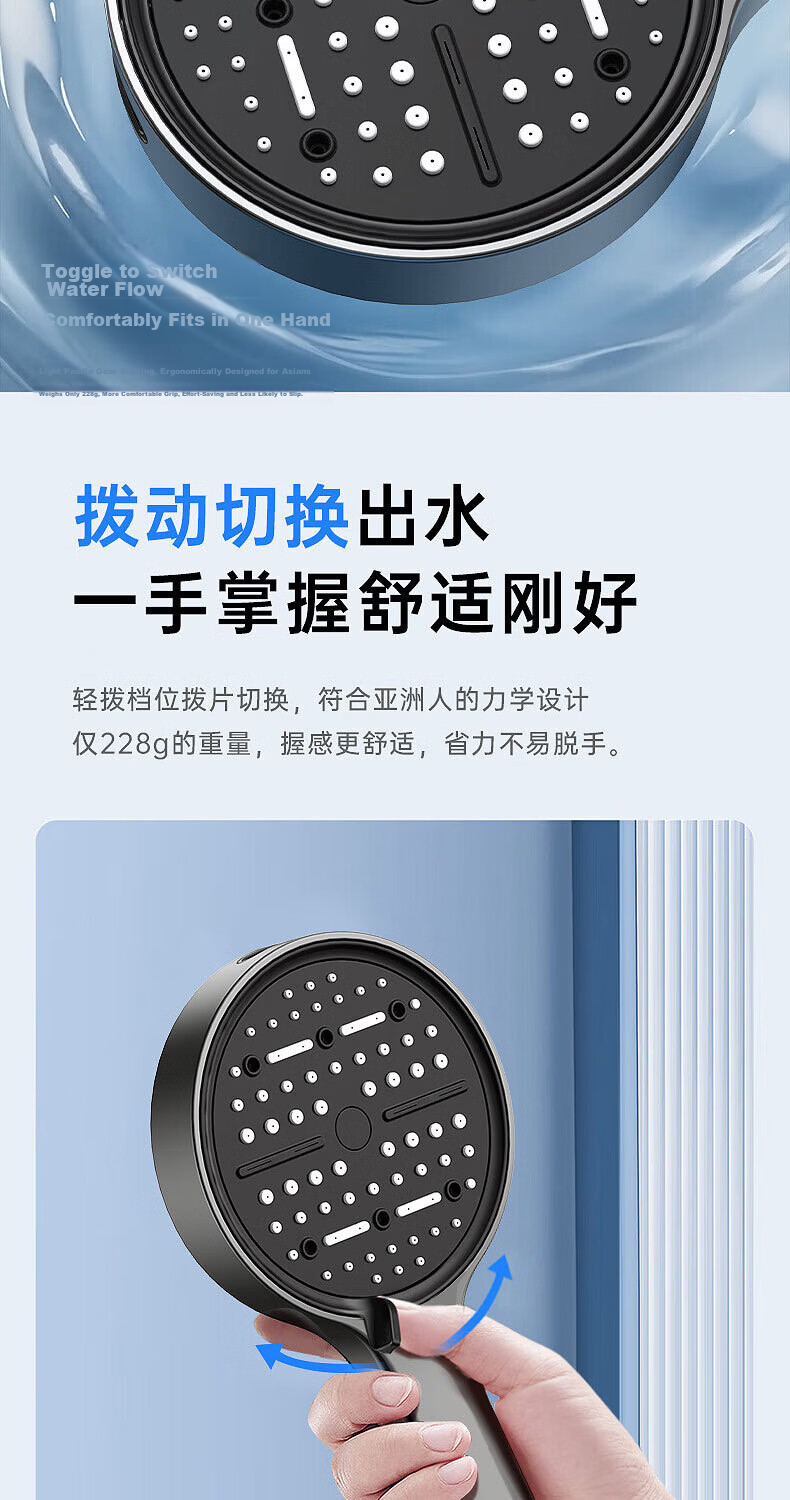 JROR [Seiko] Six-Mode High-Pressure Shower Head Large Panel Bathroom Showerhead 11