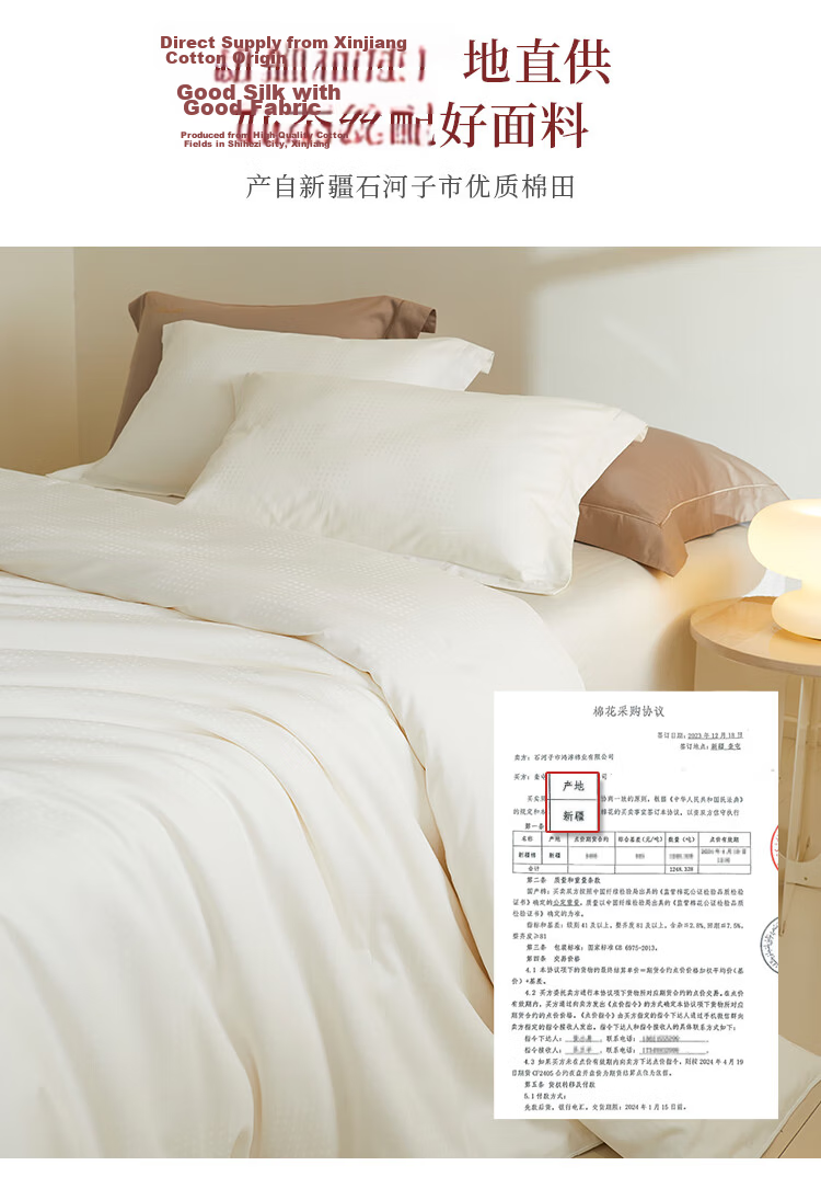 Ciyun Cloud Silk Quilt 100% Silk Medium-Long Fibers Class A Cotton 2-in-1 Four Seasons Mother-Child Quilt 2*2.3m Approx. 9.6 Jin 8