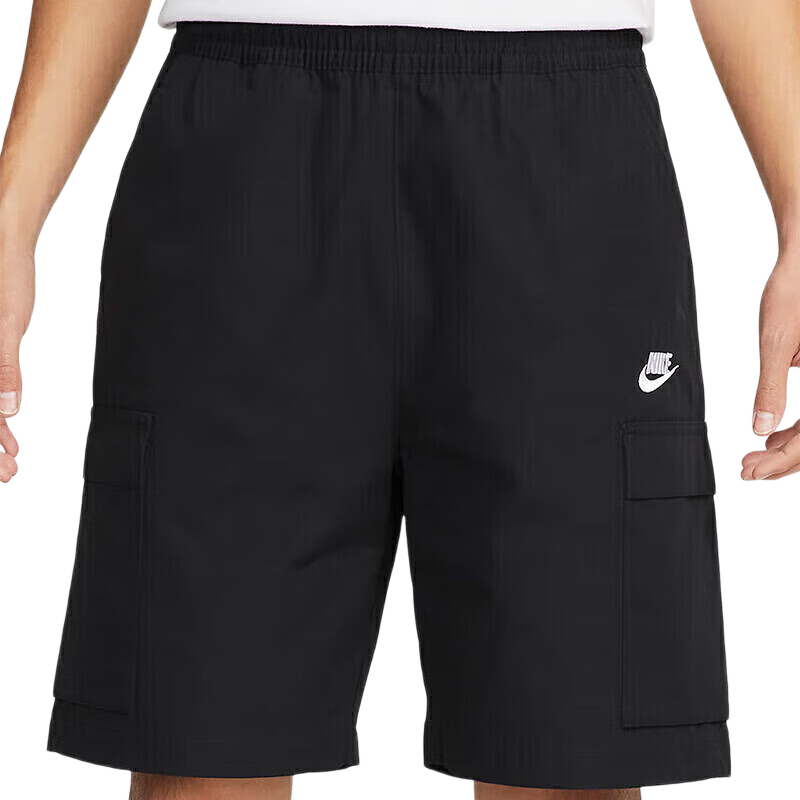 NIKE Men's Sports Shorts, Summer Woven Cargo Shorts, Loose And Simple Style, FB1247-010, Black, M