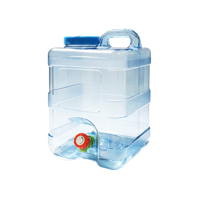 Baijie Pure Water Bucket Food Grade PC Outdoor Water Bucket Drinking Water Storage Bucket Mineral Water Bucket Portable Bucket with Tap 15L
