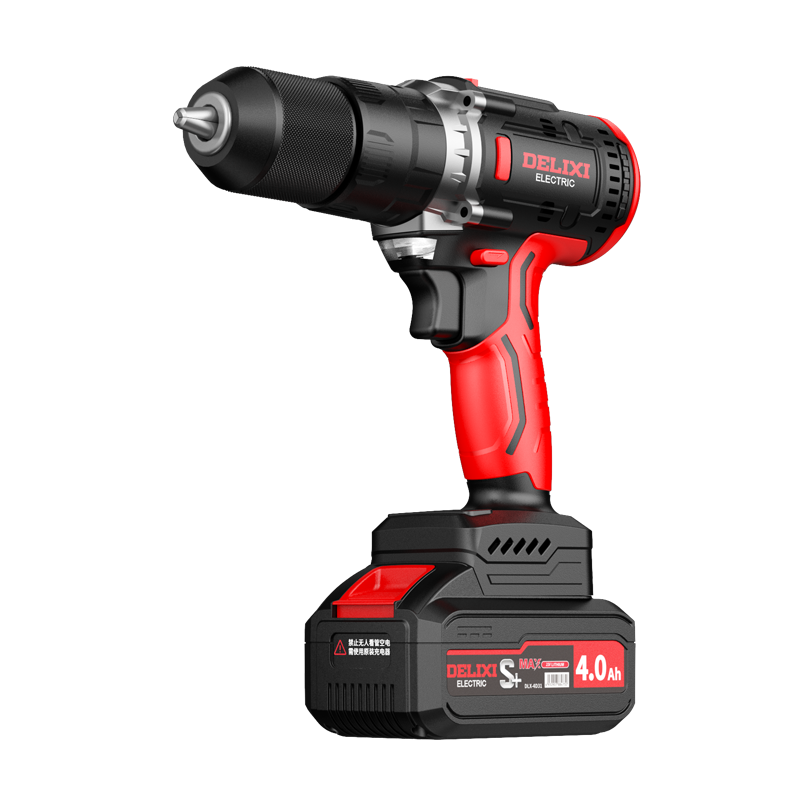 DELIXI ELECTRIC Brushless Cordless Electric Screwdriver Multi-Function Household Electric Drill Impact Lithium Battery Rechargeable Handheld Drill