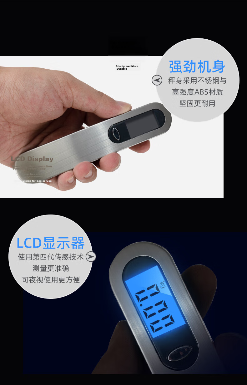 Jingmao High Precision Portable Electronic Hanging Scale Mini Accurate Hook Scale Luggage Weight Fish Scale for Home Use 13