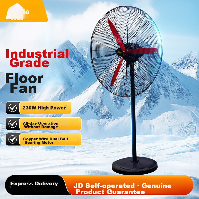 Baijiaming Industrial Floor Fan High Power Commercial Electric Fan 26 Inch 650mm