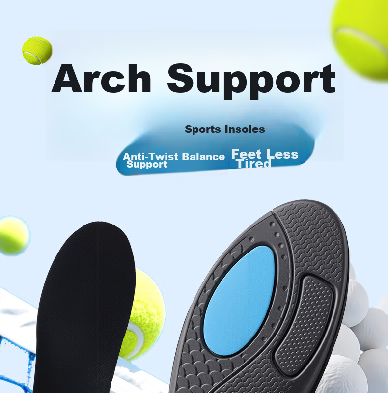 FOOTOPPO Sports Insoles for Men, Ultra-Soft Shock-Absorbing Insoles with Squishy Feel for Military Training, Basketball Shoes, Running Shoes for Men And Wome 1