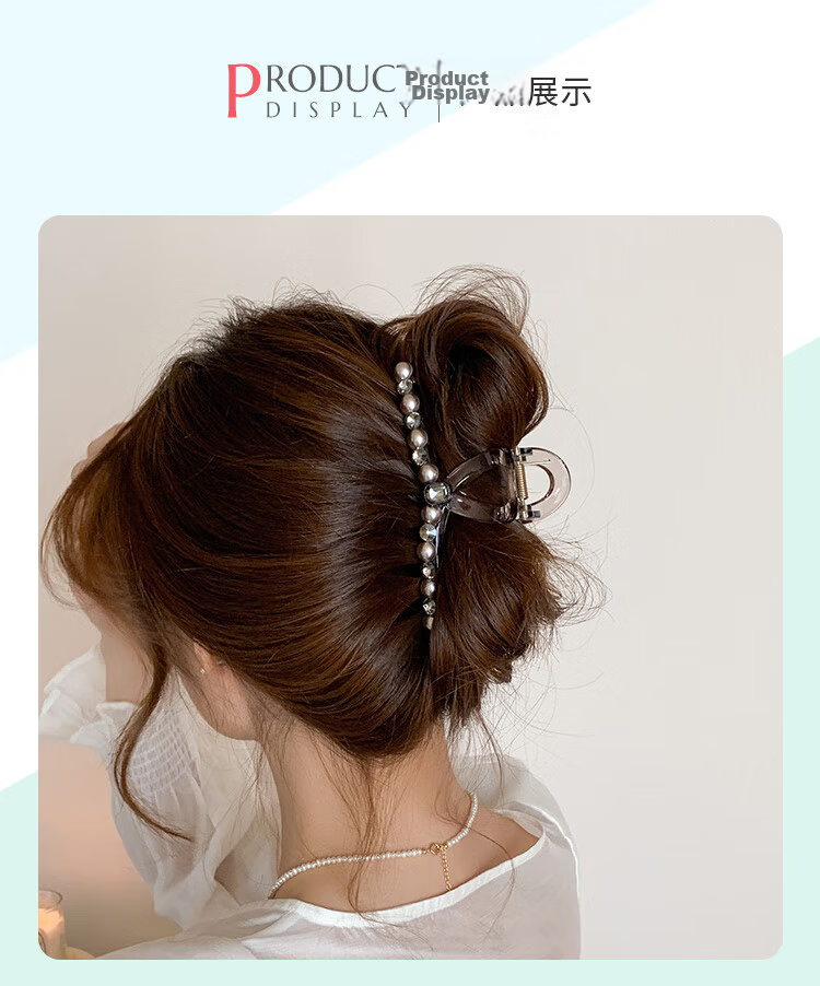 CHIMERA Large Hair Claw Clip for Thick Hair, Back Head Updo Shark Jaw Clip, Big Hair Clamp Hair Accessory for Women, Birthday Gift 4