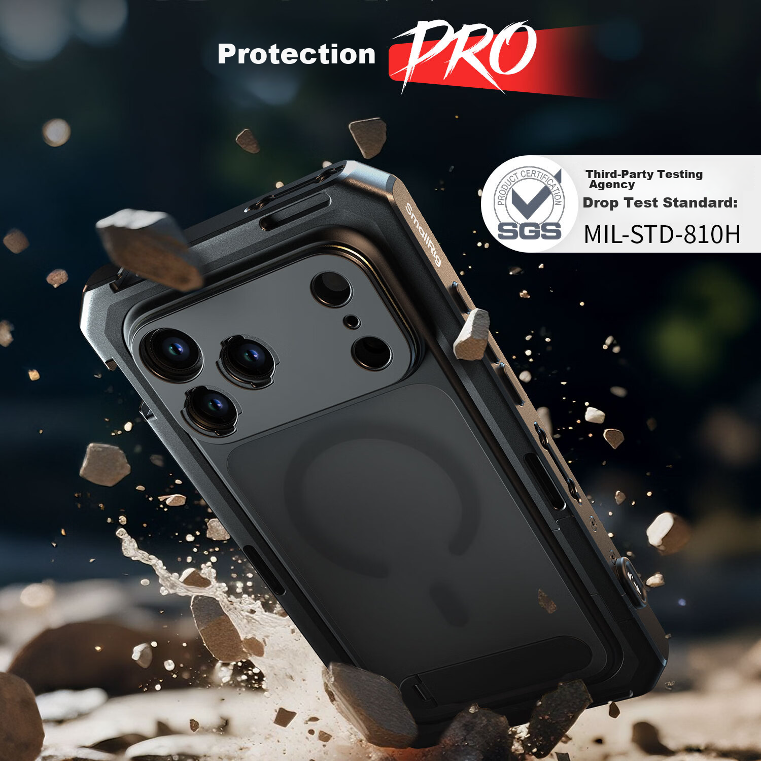 SmallRig 5542 Expansion Cage Mount Handle Bluetooth Remote for iPhone 17 Pro Max/17 Pro Series Photography Kit 12