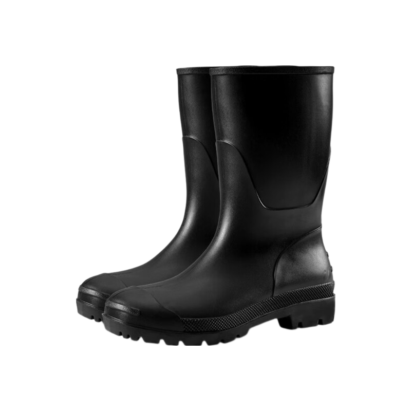 BlueOwl Shield Men's High Tube Waterproof Rain Boots Non-slip Durable Lightweight Waterproof Rubber Shoes YX1005-1 Size 40