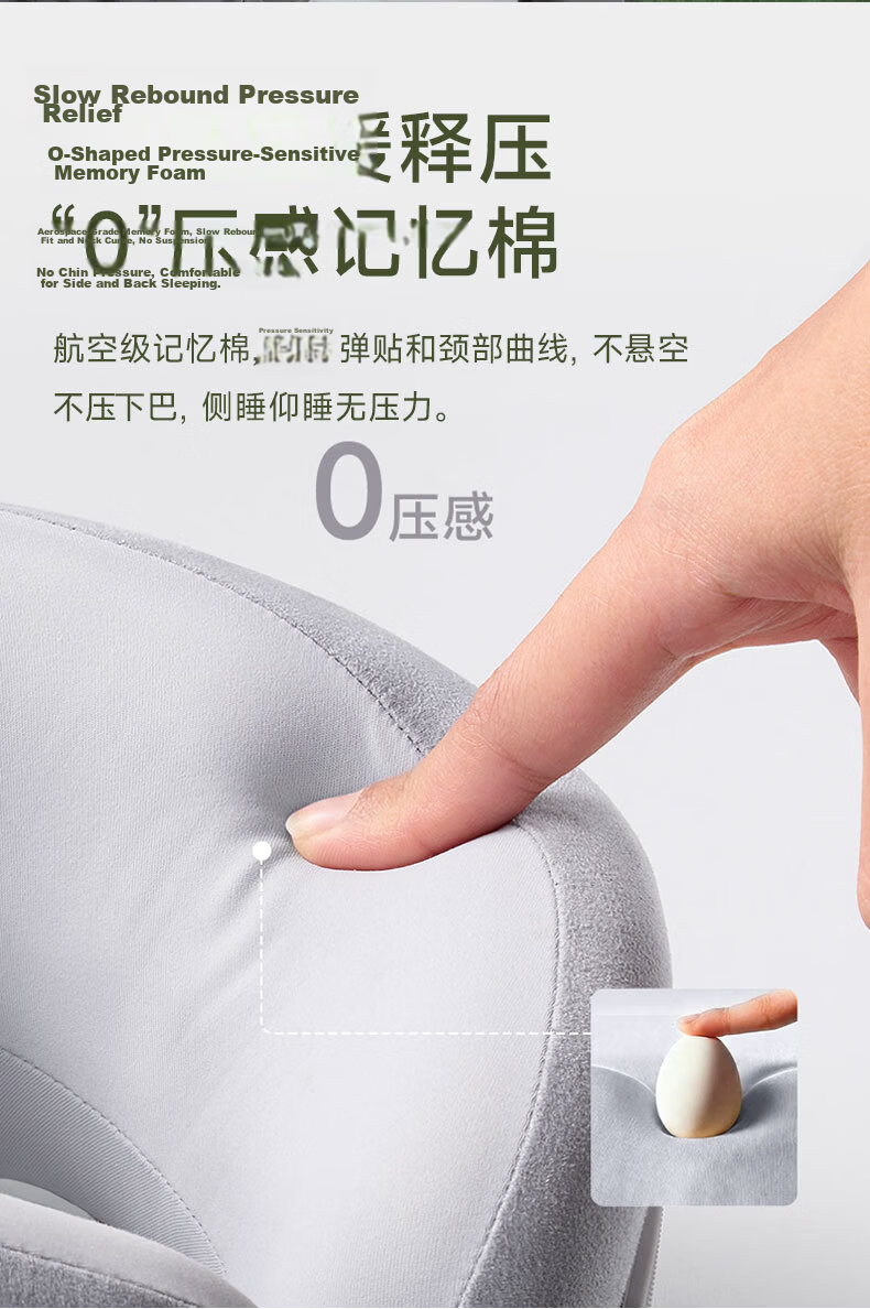 CEENIU Long-Distance Travel U-Shaped Neck Support Pillow Portable Foldable U-Shape Headrest Neck Pillow for Airplane and High-Speed Train 26