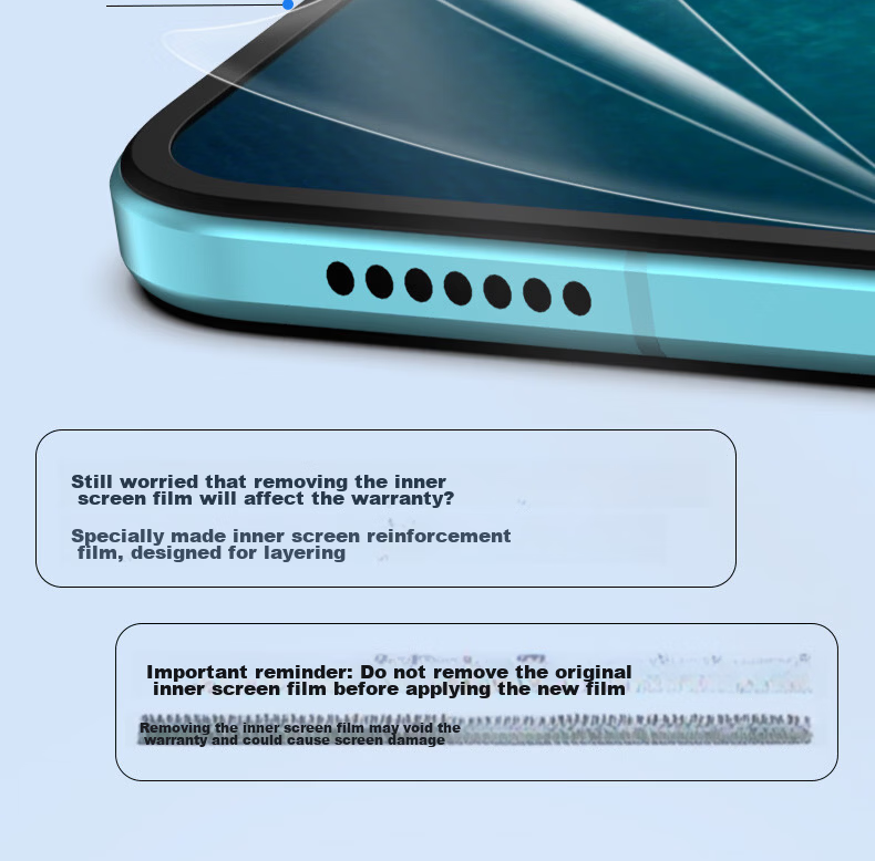 BLUEO Screen Protector for VIVO X Fold6, Matte Anti-Fall, Scratch-Resistant, Anti-Fingerprint Protective Film 3