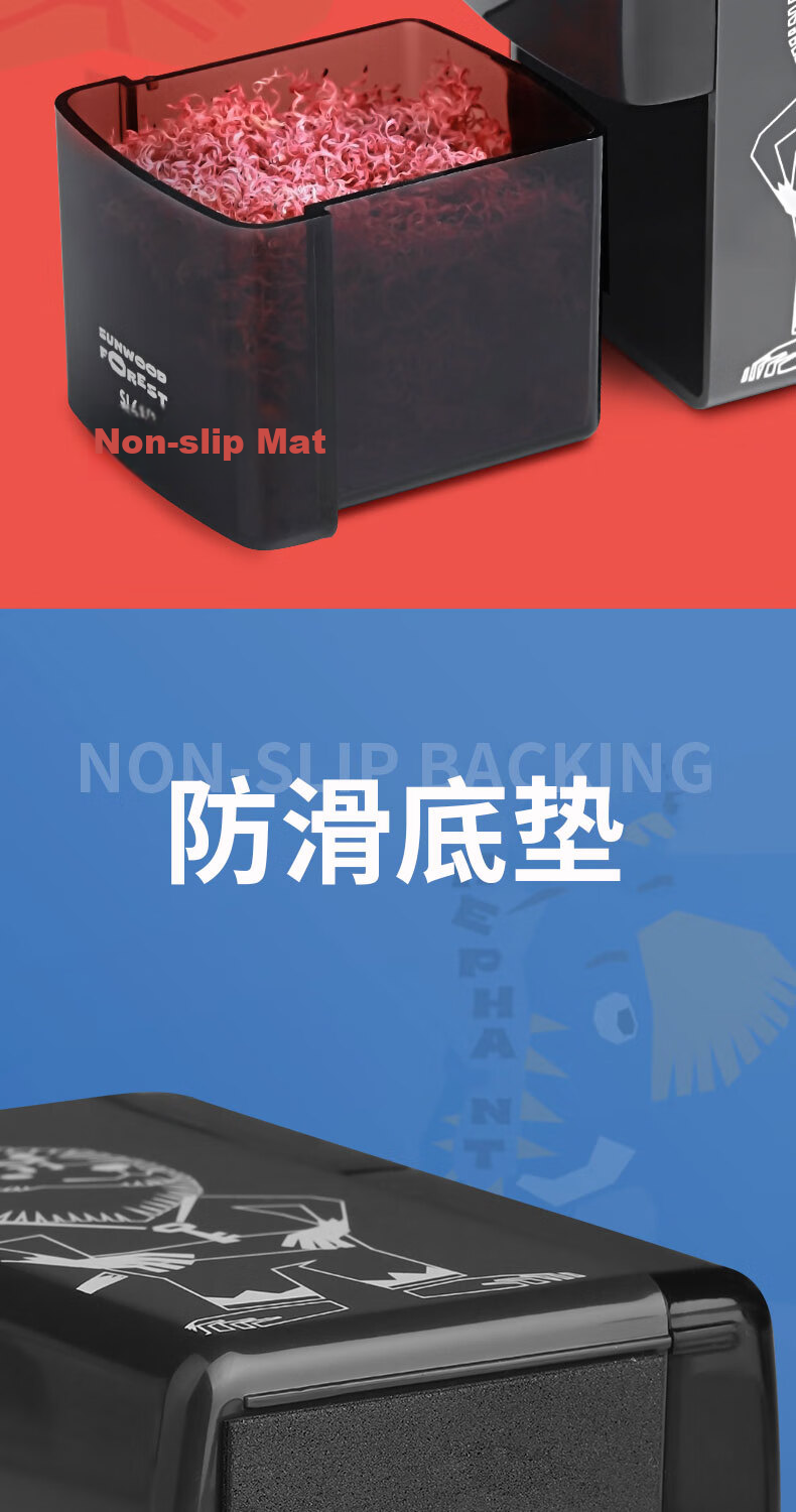 SUNWOOD Hand Crank Large Diameter Thick Triangular Pencil Sharpener Black SL63 Tiandongming Co-Creation Forest Series 10