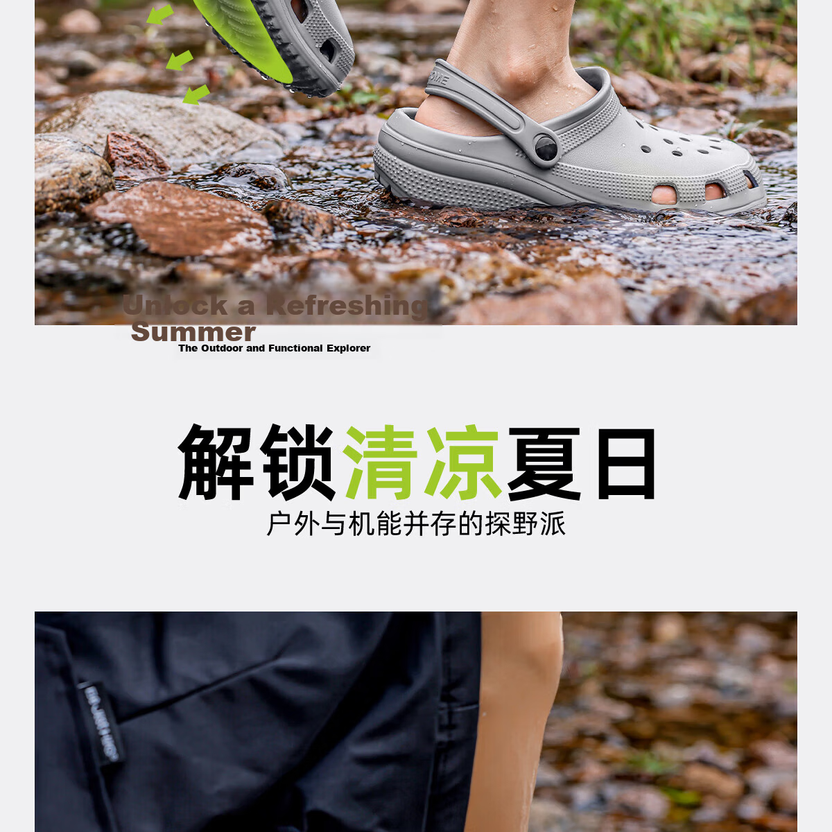 Runrou Men's Summer 2026 New EVA Anti-Slip Odor-Resistant Driver's Clog Sandals 8