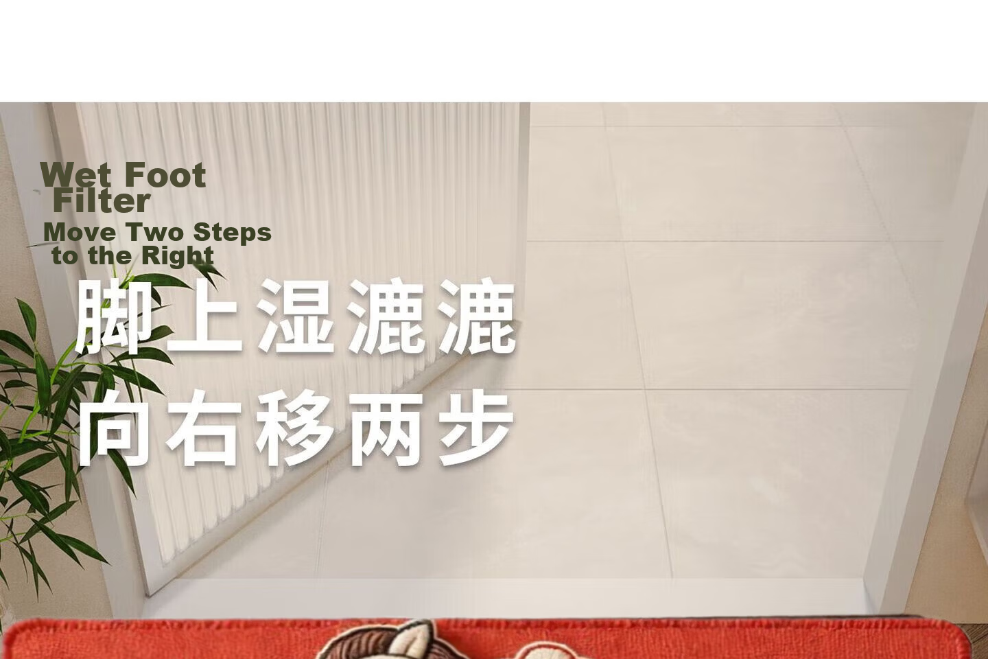 Aijiepu Bathroom Floor Mat Absorbent Non-Slip Toilet Door Mat Quick-Dry Entrance Rug 50*80cm 3