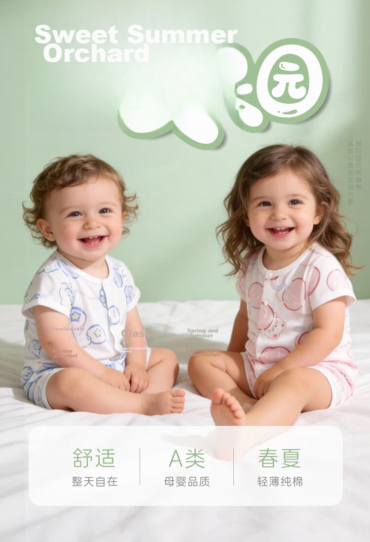 Babyprints Newborn Bodysuit 2-Pack Baby Summer Short Sleeve Romper Soft Cotton Thin Blue 66 3