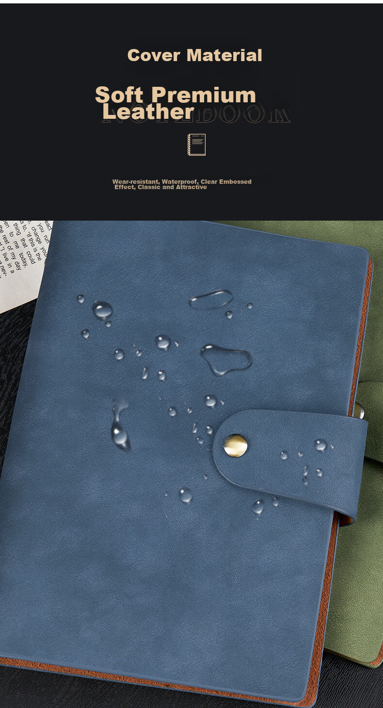 Weimei A5 Detachable Faux Leather Loose-Leaf Binder 25K Vintage Notebook Student Thickened 100 Pages Diary Journal Creative Souvenir Business Exquisite Gift Box Custom Logo Available 7