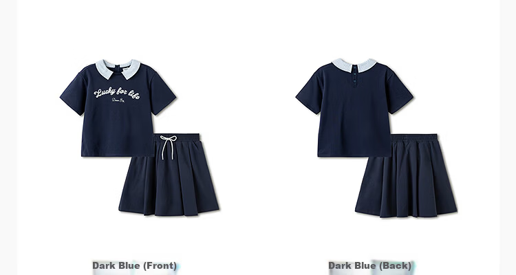 Balabala Kids Short Sleeve Set Big Kids Two-Piece 2026 New Summer Girls T-Shirt Pants Sports Trendy 14