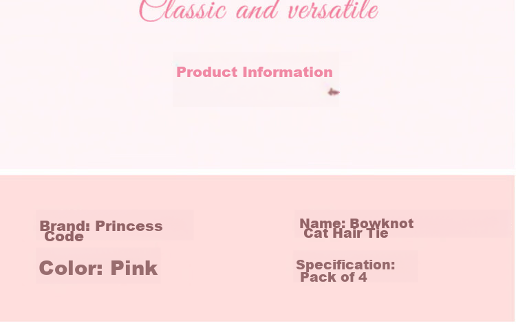 Princess Code Children's Day Gift Hair Tie for Girls High Elastic Hair Band Damage-Free Student Hair Rope Bun Holder 12