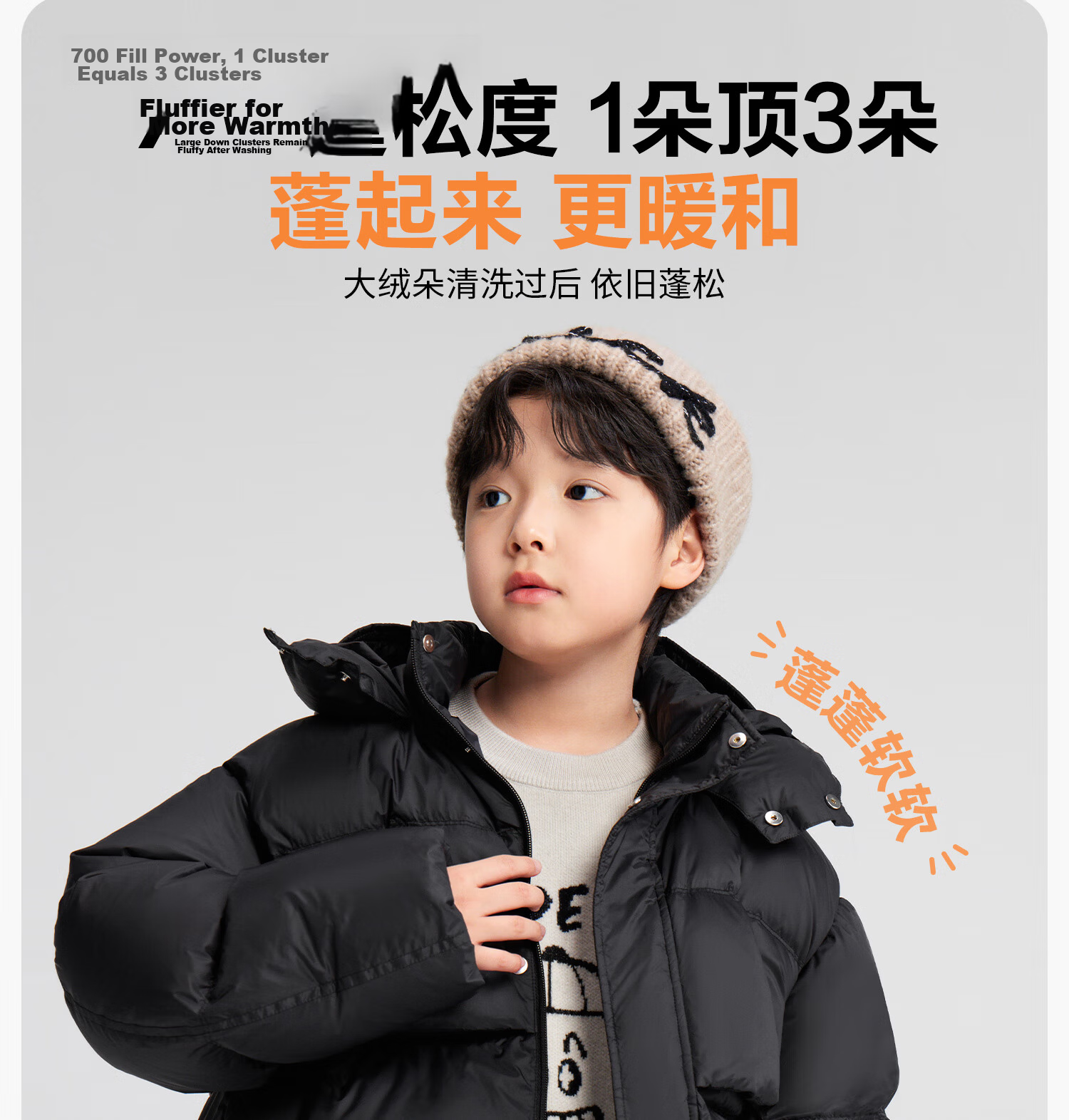 Zuo Xi Boys' Winter Down Jacket New Warm Children's Three-Proof Hooded Puffer Coat Red 140 New Year Outfit 6