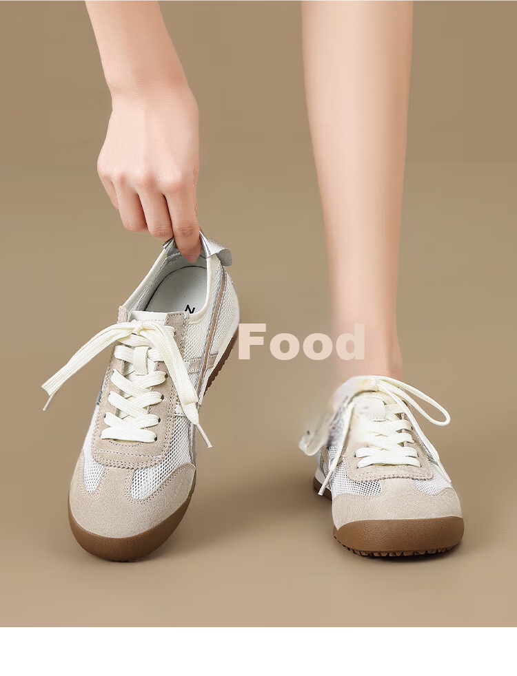 ZHR ZEZEDER Women's Summer Mesh Breathable White Lightweight Flat Sports Shoes BT102PE Silver 38 20