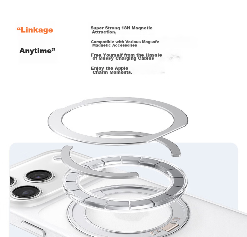 DIVI Pivot Shell S2 [Precision Hole Lens Full Coverage] Compatible with iPhone 17 Case Apple 17 Protective Cover 360° Rotatable Magnetic Anti-Drop Stand 17