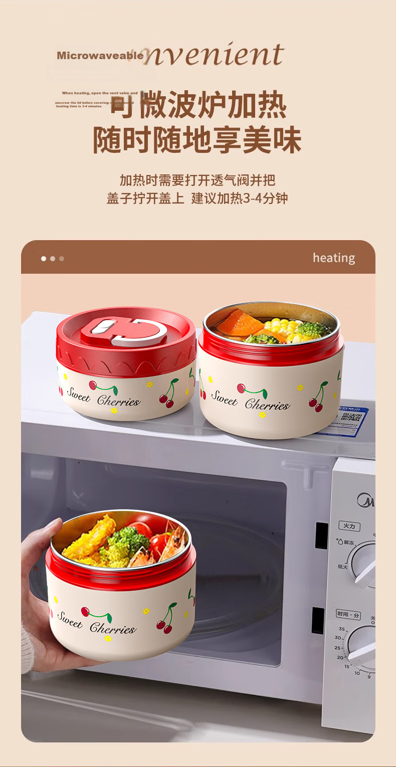 Licheers Stainless Steel Insulated Lunch Box Set Multi-layer Bento Food Container for Office Workers and Kids 11