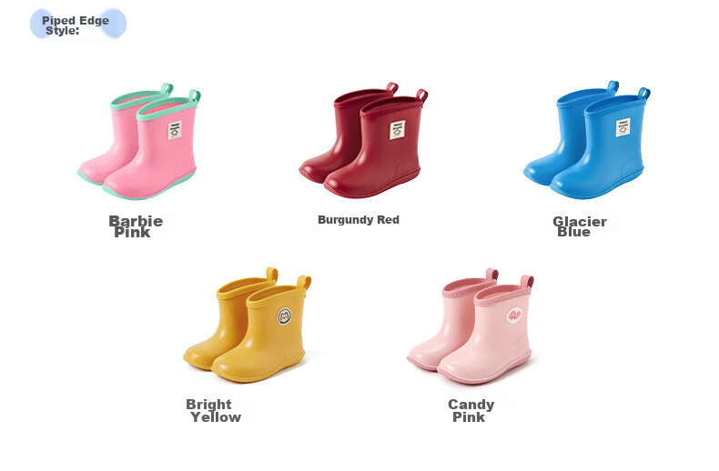 Nido Bear Kids Rain Boots Baby Non-Slip Waterproof Shoes Boys Girls School Shoes YX2518 Size 17 35