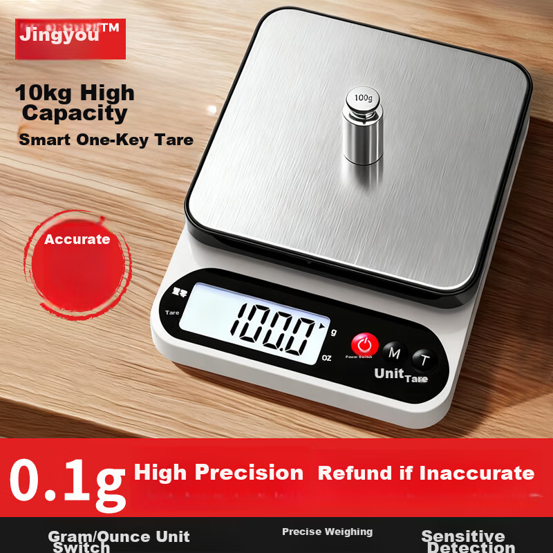 Jingmao Digital Kitchen Scale 0.1g High Precision Small Food Weight Scale Baking Gram Scale for Home Use