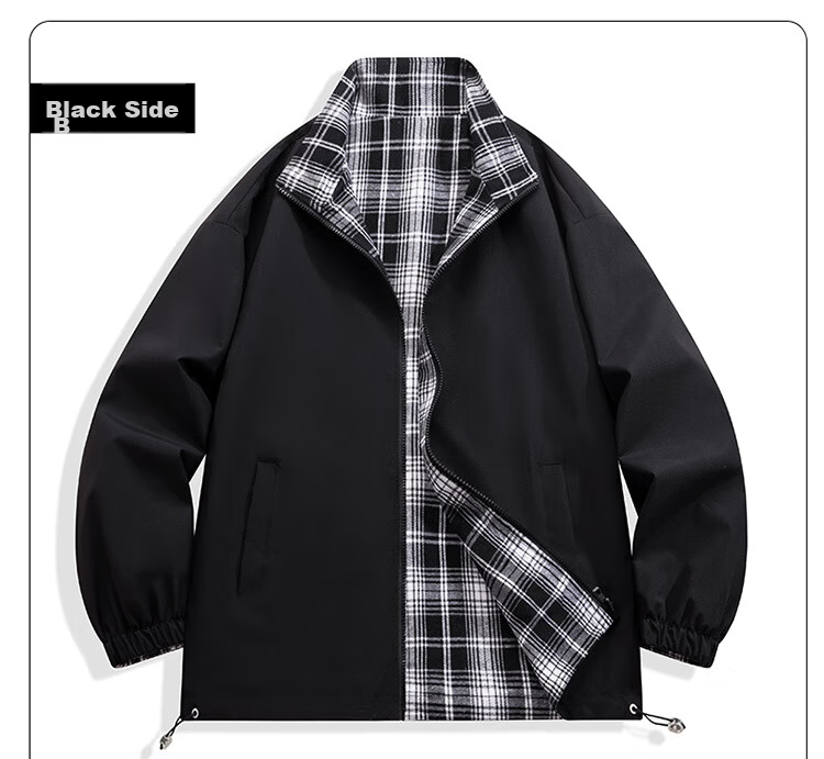 NASA GISS Men's Jacket, Trendy Spring And Autumn Korean Style, Youth Stand-Collar Loose Casual Windproof Warm Coat for Men, Apricot Color, Size L 18