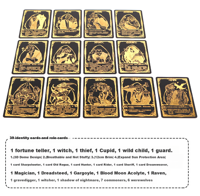 Langrensha Card Game Dark Gold Collector's Edition Langrensha Complete Set 2025 Night Black Please Close Your Eyes to Kill Game Set 7