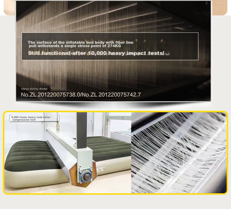 INTEX Single Inflatable Air Bed Portable Home Nap Sleeping Pad Outdoor Tent Moisture-Proof Foldable Mattress 64756N 6